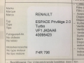 obrázek vozu RENAULT ESPACE FACELIFT 07-10 2.0T Privilege + Business Paket 125kW